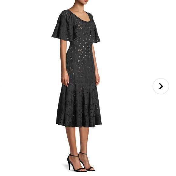 Rebecca Taylor Dresses & Skirts - Rebecca Taylor Sarah Scoop-Neck Eyelet Midi Dress 👗 Silk